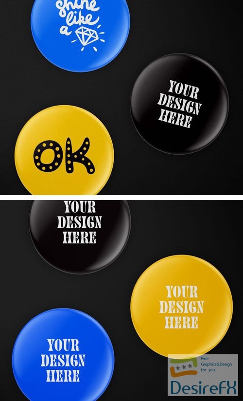 Round Badges PSD Mockup Template