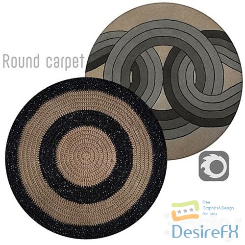Round carpet - 3d model