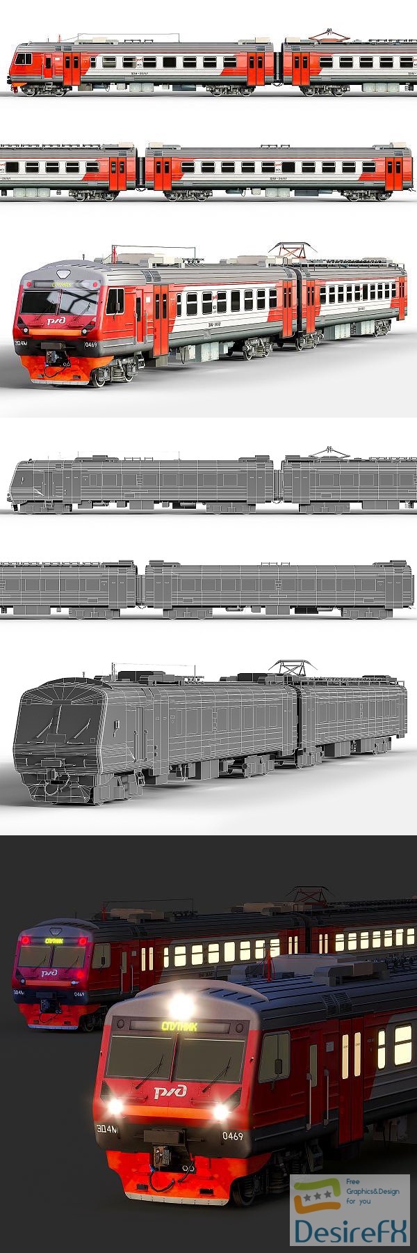 Russian Railways 3D Model