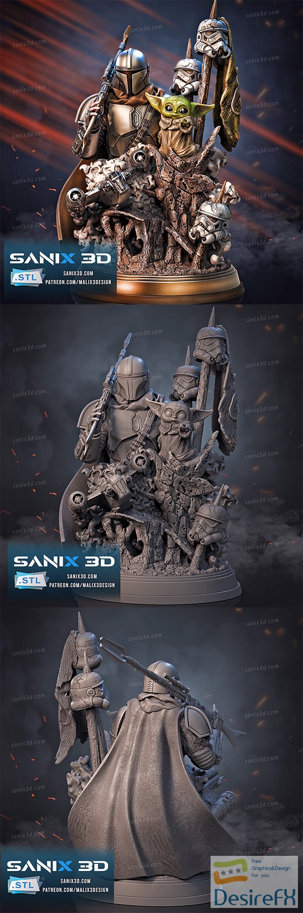 Sanix - Mandalorian - 3D Print