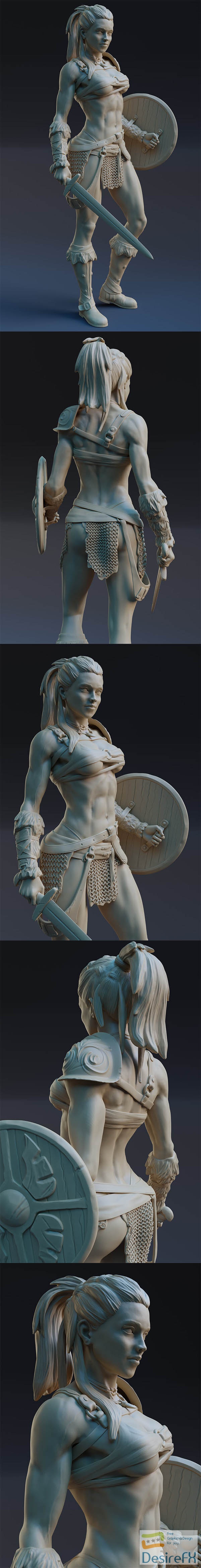 Sexy Female Gladiator – 3D Print