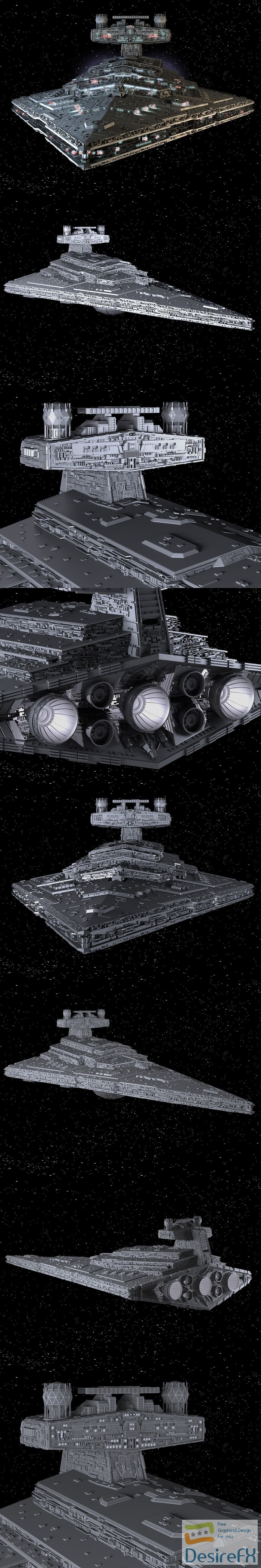 Star Wars Star Destroyer 3D Model