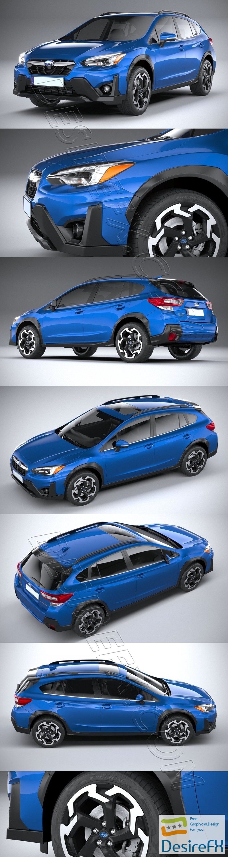 Subaru Crosstrek 2021 3D Model