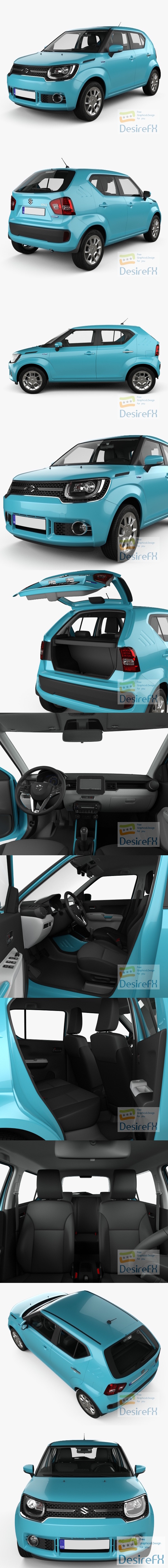 Suzuki Ignis with HQ interior 2019 3D Model