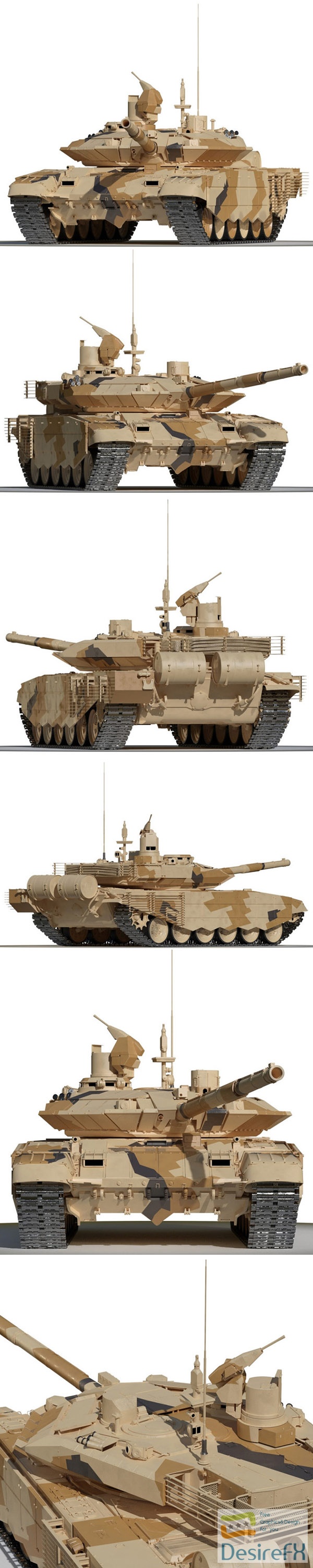 Tank T-90SM 3D Model