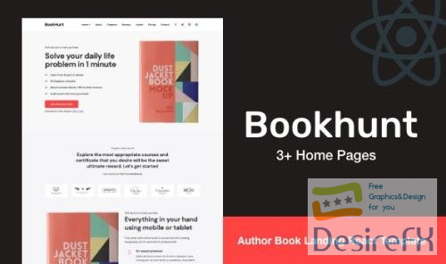 Themeforest - Bookhunt - Author eBook Landing React Template 37726453
