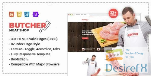 Themeforest - Butcher - Meat Shop eCommerce HTML Template 19984287