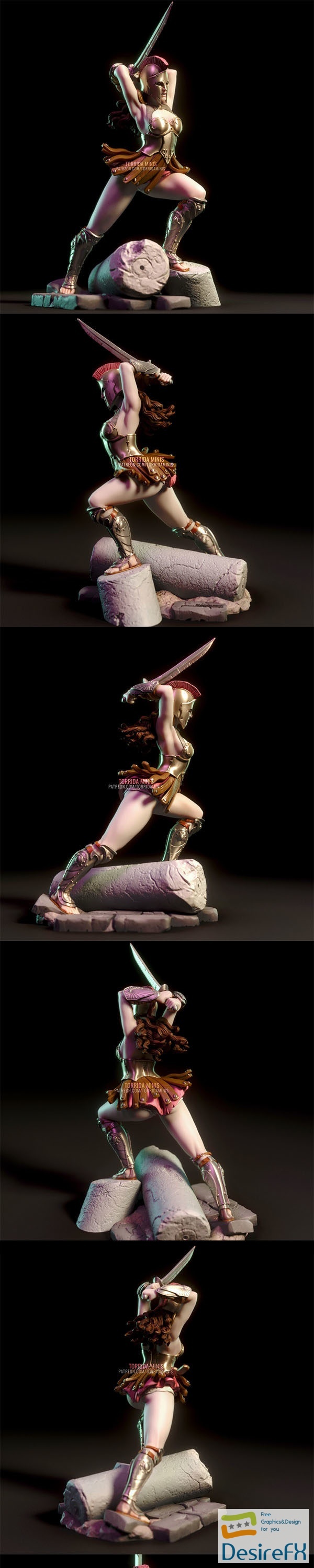 Torrida Minis - Helene - Greek Warrior - 3D Print