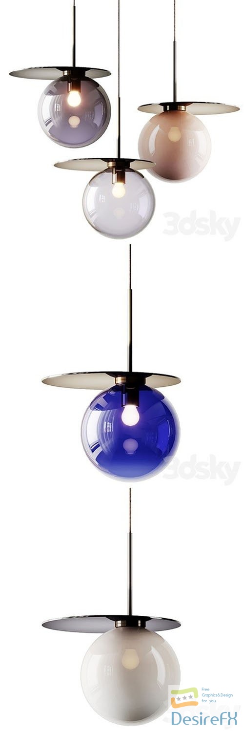 UMBRA Blown Glass Pendant lamp from Bomma - 3d model