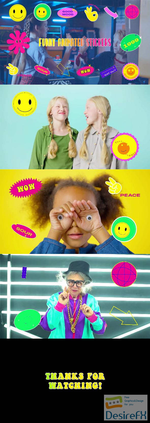 VideoHive Animated Funny Stickers Element Pack After Effects Template 44912585