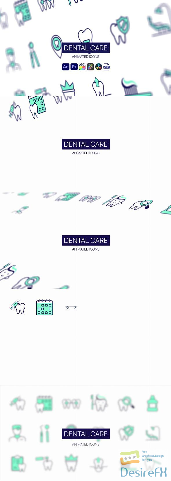 VideoHive Dental Care Animated Icons 44951025