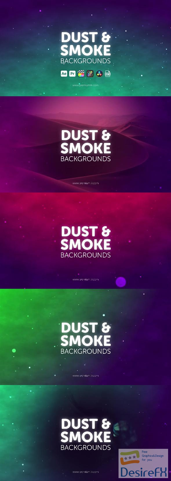 VideoHive Dust & Smoke Backgrounds 45791114