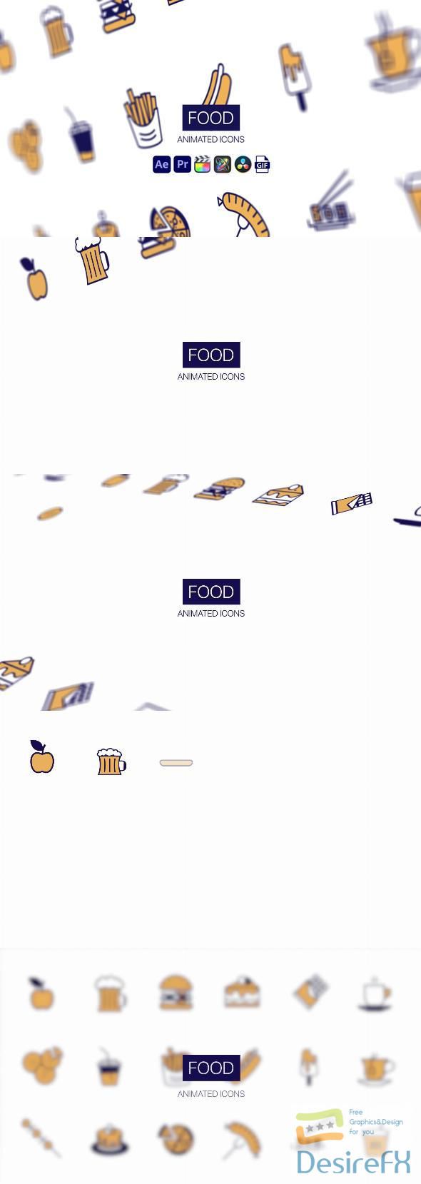 VideoHive Food Animated Icons 44951397