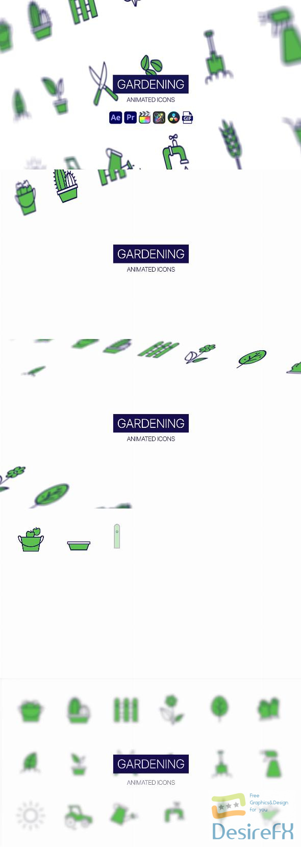 VideoHive Gardening Animated Icons 44951466