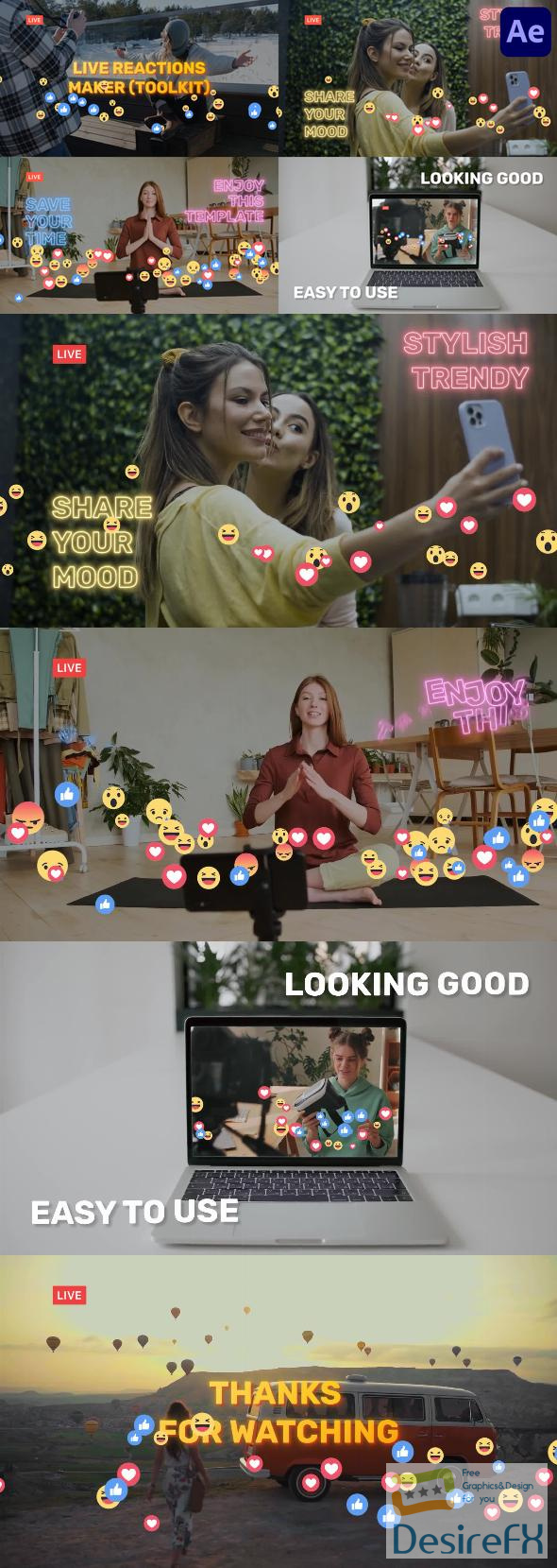 VideoHive Live Reactions Maker (Toolkit) for After Effects 44958816