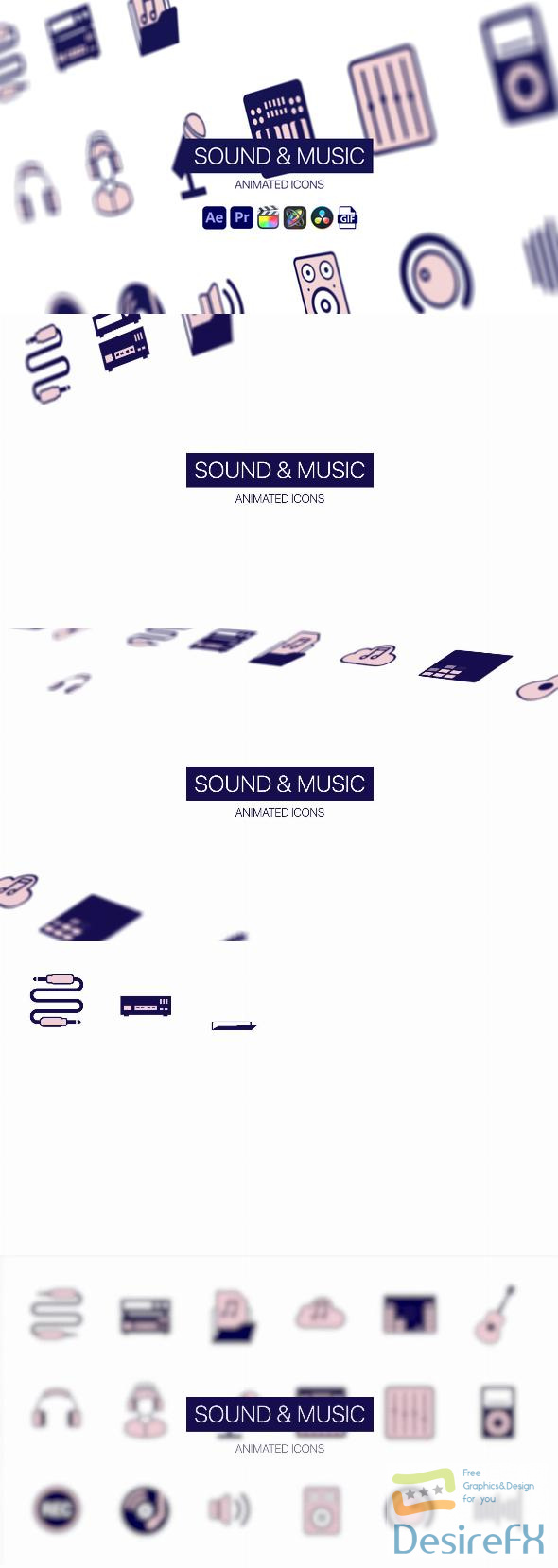 VideoHive Sound &amp; Music Animated Icons 44952162