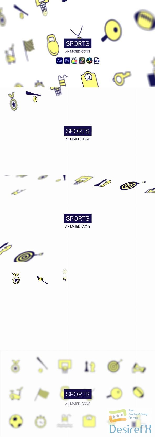 VideoHive Sports Animated Icons 44952167
