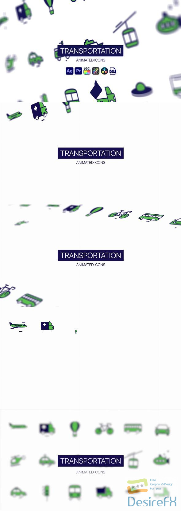VideoHive Transportation Animated Icons 44952216