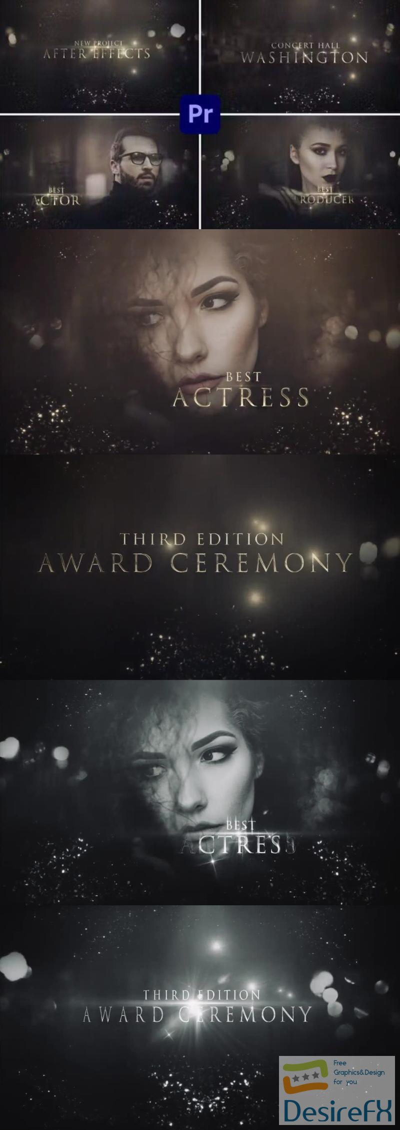 Videohive Golden Silver Ceremony Celebration Awards Titles 45530926