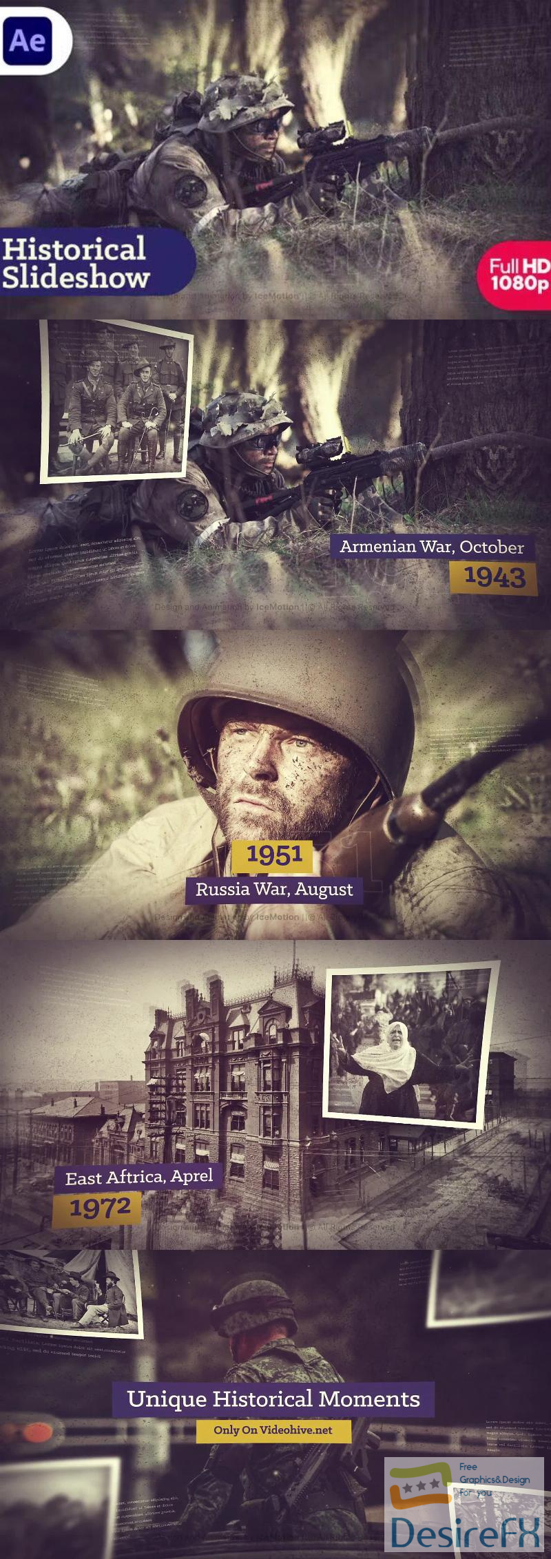 Videohive Historical Slideshow || Parallax Slideshow 45506211