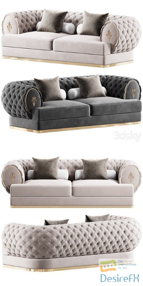 Visionnaire oberon sofa- 3d model