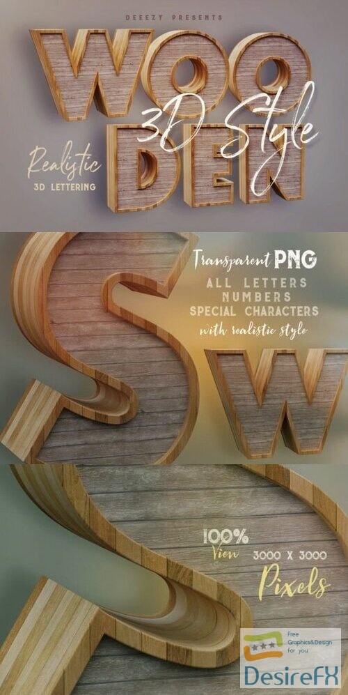 Wooden  3D Lettering - 3811699