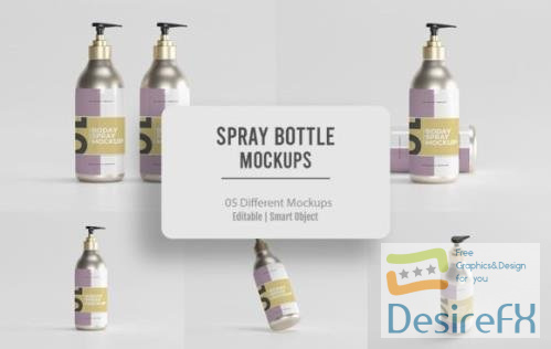 05 PSD Spray Bottle Mockups