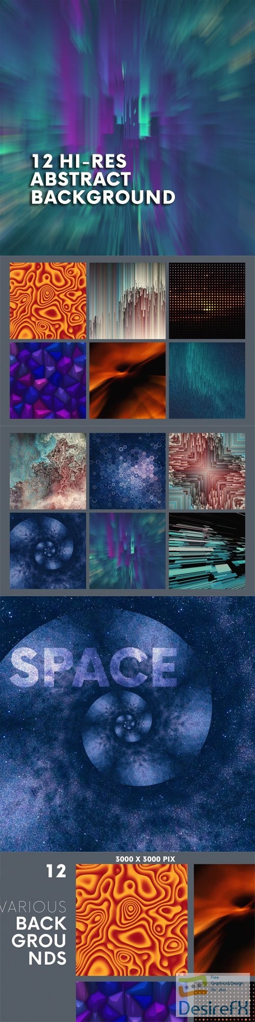 12 Hi-Res Abstract Overlays for Photoshop Vol.2