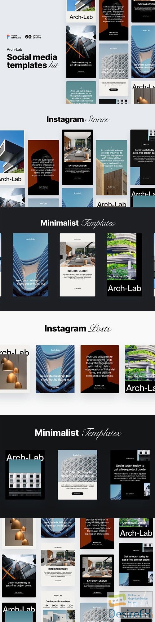 Arch-Lab Social Media Templates Kit v1.1 for Figma