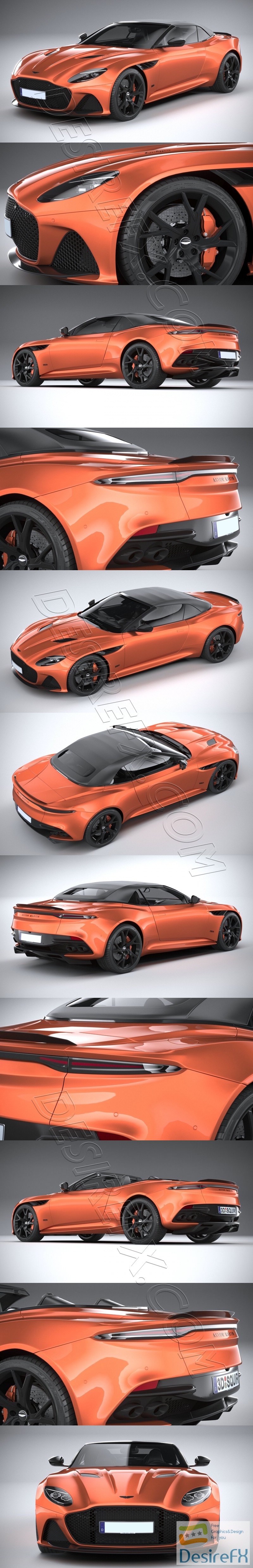 Aston Martin DBS Superleggera Volante 2020 3D Model
