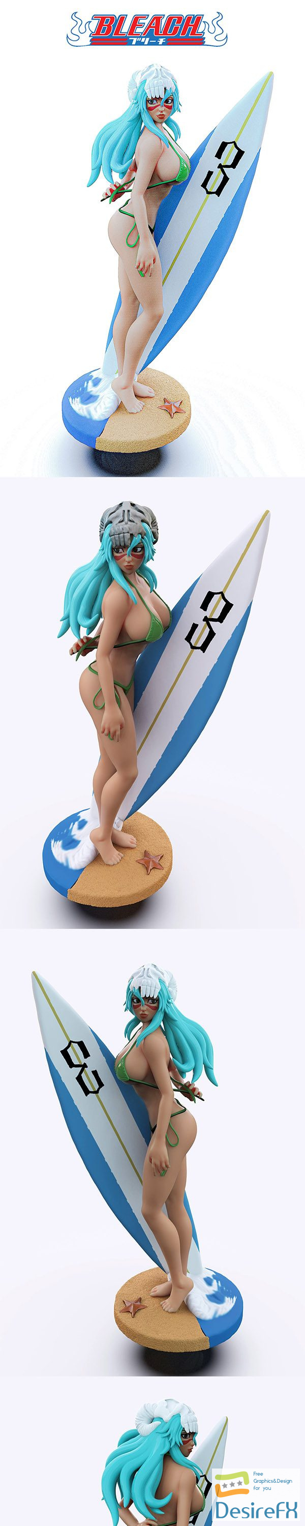 Bleach – Surfer Nelliel – 3D Print
