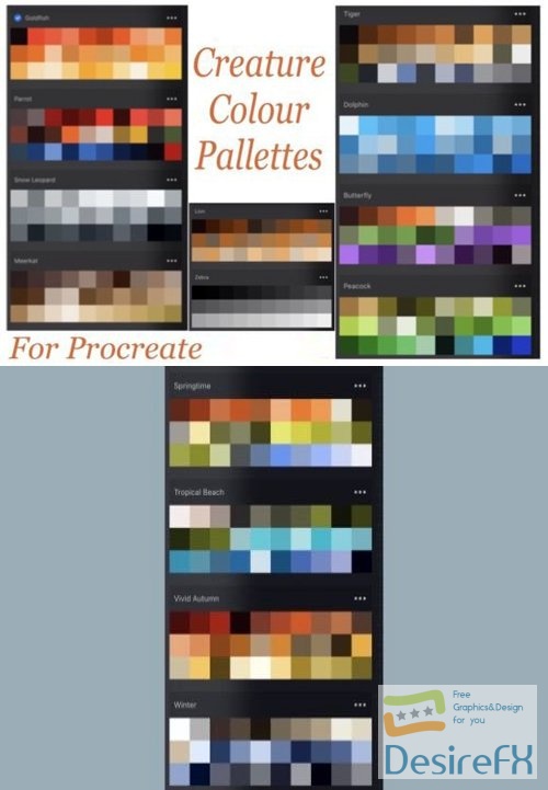 Colour Palettes Pack for Procreate
