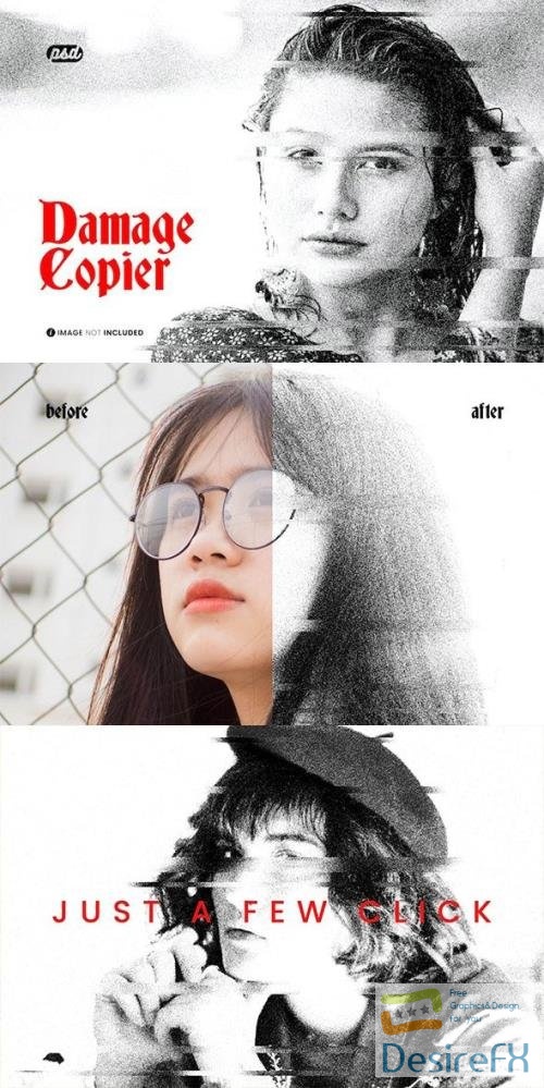 Damage Copier Photo Effect - ZJMDQ8E