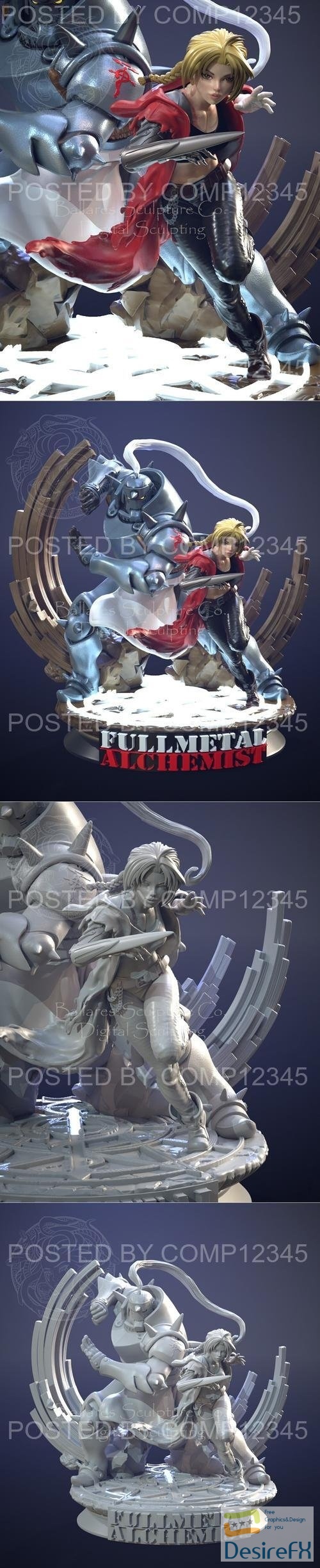 Eduard Elric v1 - Fullmetal Alchemist 3D Print
