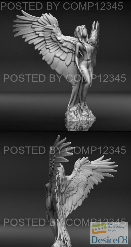Ethereal Angel Statue 3D Print