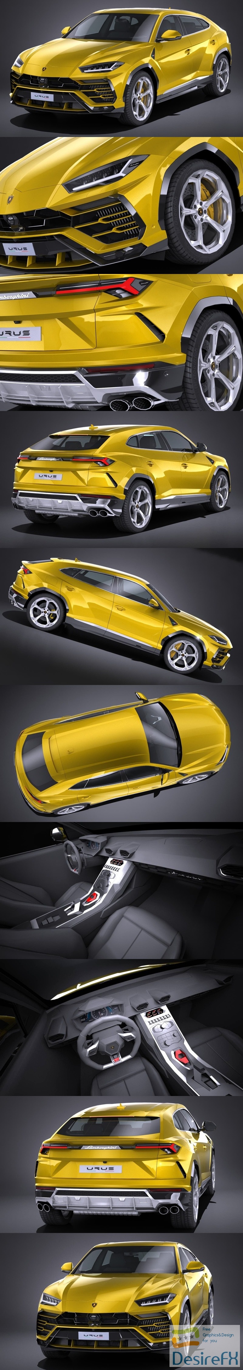Lamborghini Urus 2019 3D Model