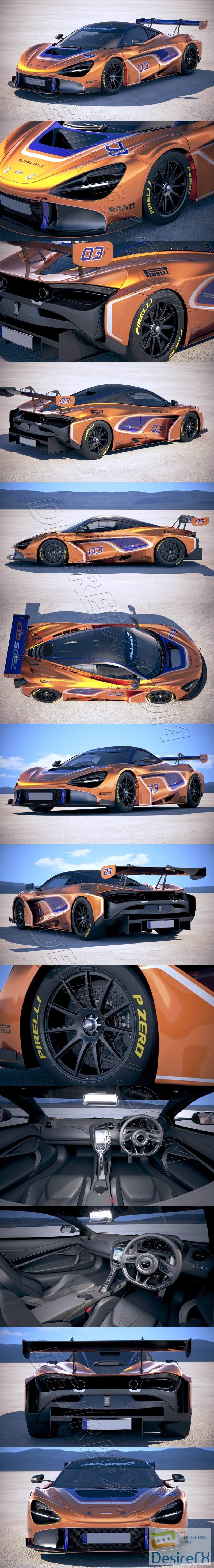McLaren 720S GT3 2019 3D Model