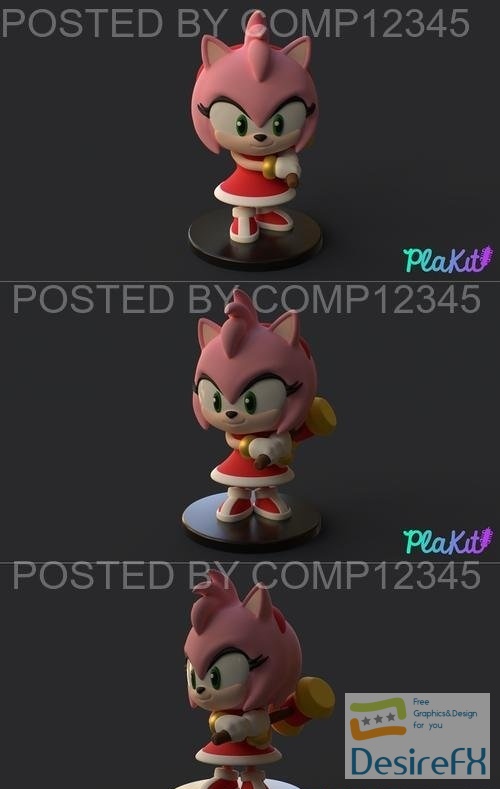Plakit - Amy The Hedgehog 3D Print