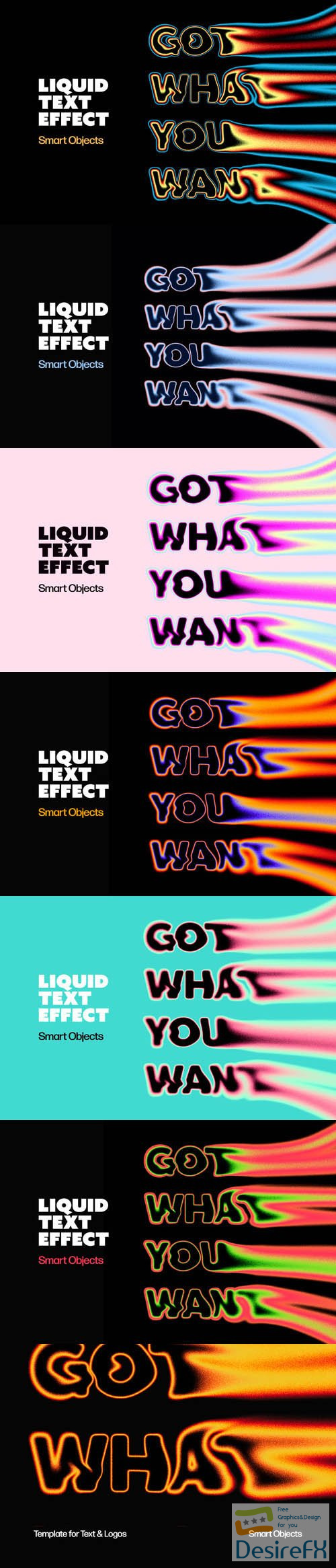 PSD illusion liquid text effect