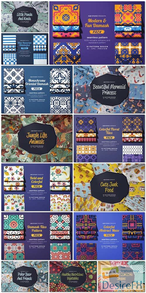 Seamless Pattern Vector Collection