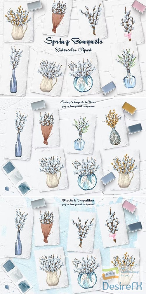 Spring Bouquets clipart PNG
