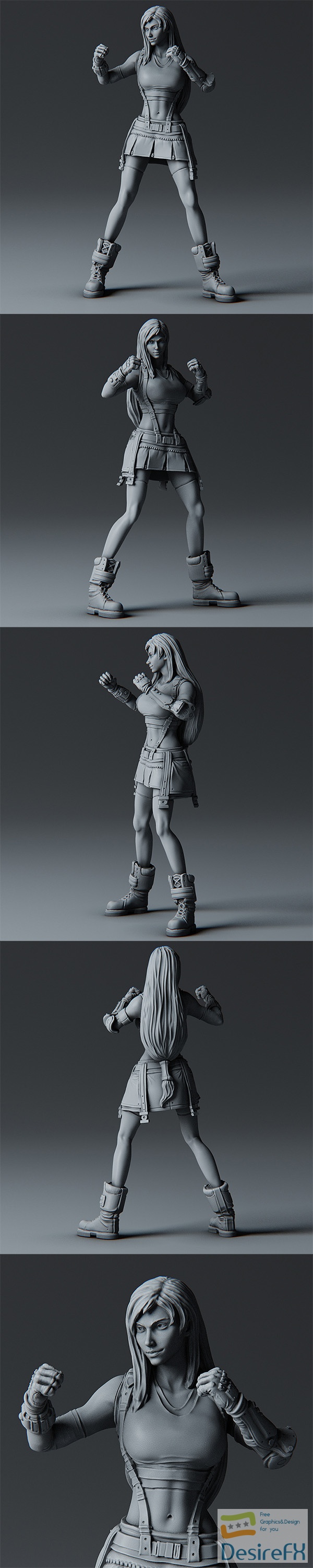 Tifa Lockhart – Combat Stance – 3D Print