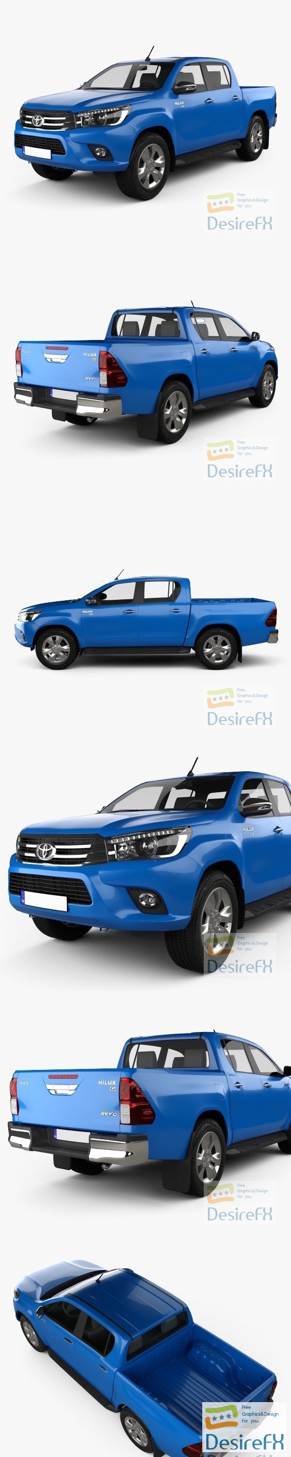 Toyota Hilux Double Cab Revo 2018 3D Model