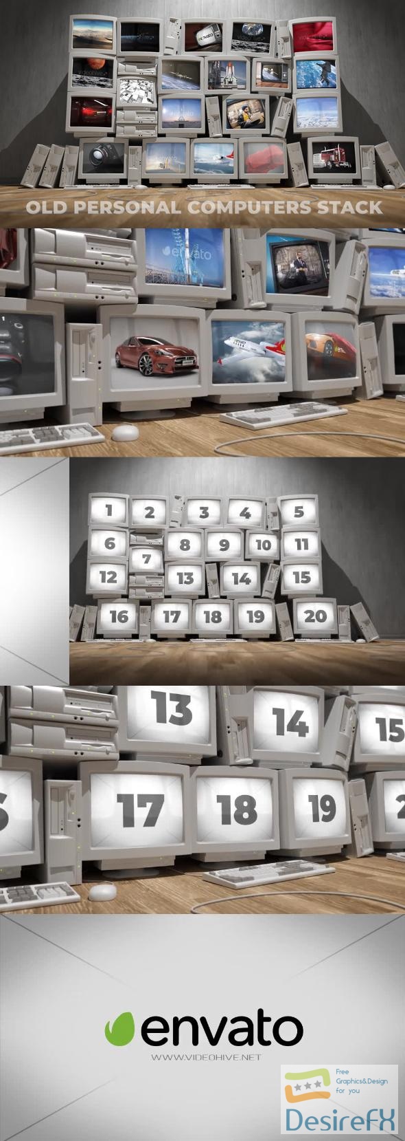 VideoHive Old Personal Computers Stack 24117296