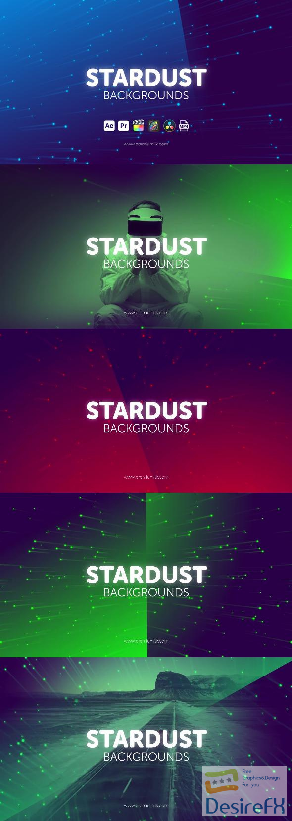 VideoHive Stardust Backgrounds 45706194