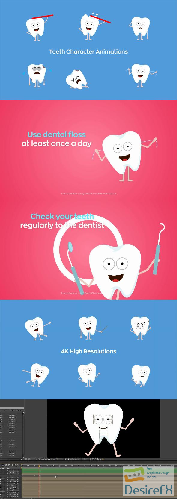 VideoHive Teeth Character Animations 45604528