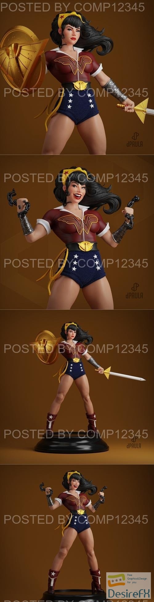 Wonder Woman Bombshell 3D Print
