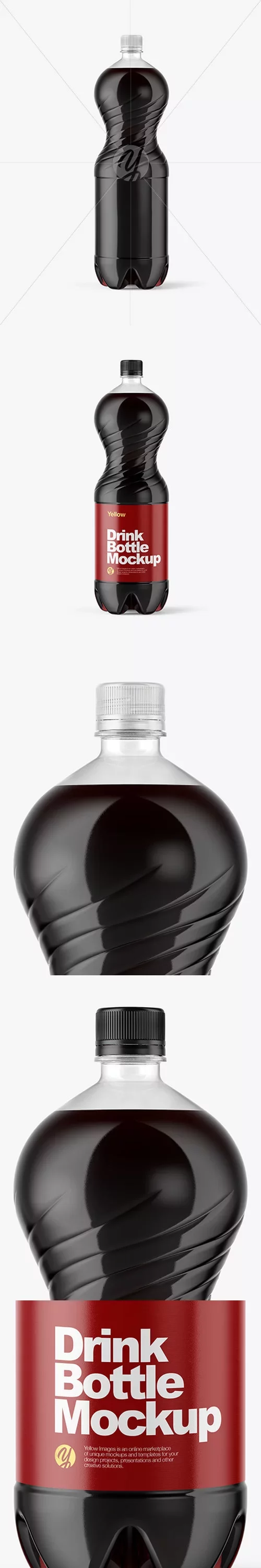 2L PET Bottle With Cola Mockup 47451