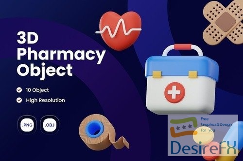 3D Icon Pharmacy Illustration Collection