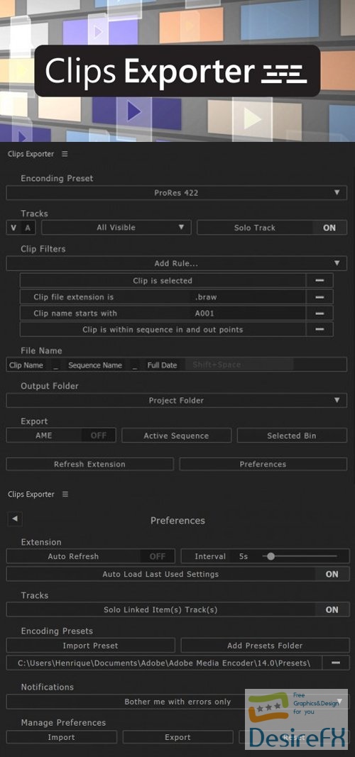 Aescripts Clips Exporter v1.6 Win/Mac Plugin for After Effects